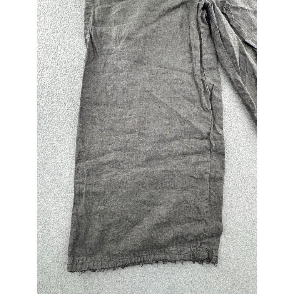 Cloth & Stone Wide Leg Linen Pants XS Gray Paperbag Coastal Grandma Boho Earthy - Picture 3 of 14